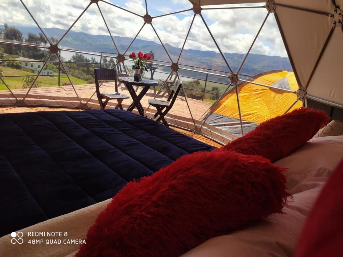 Glamping Hermoso Amanecer Guatavita Exteriör bild