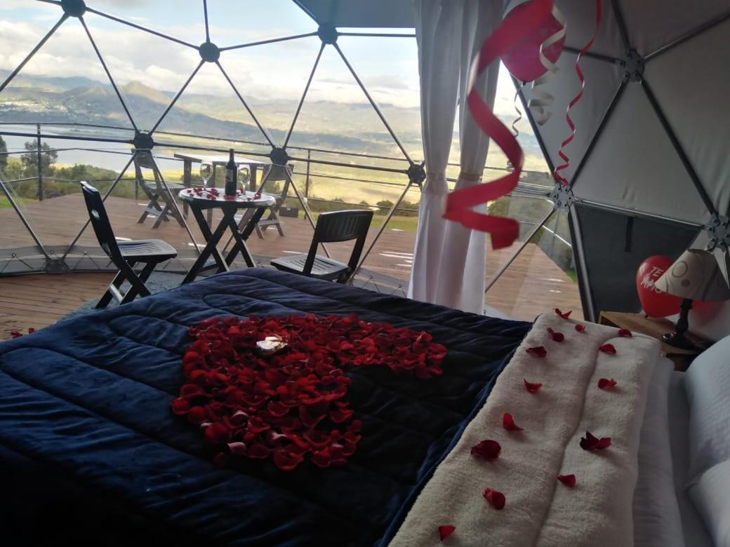 Glamping Hermoso Amanecer Guatavita Exteriör bild