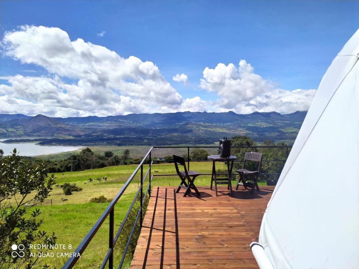Glamping Hermoso Amanecer Guatavita Exteriör bild